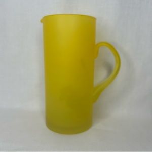 Frosted Yellow Handcrafted Pitcher Made in Italy SI-AN 9.25”x7.25”